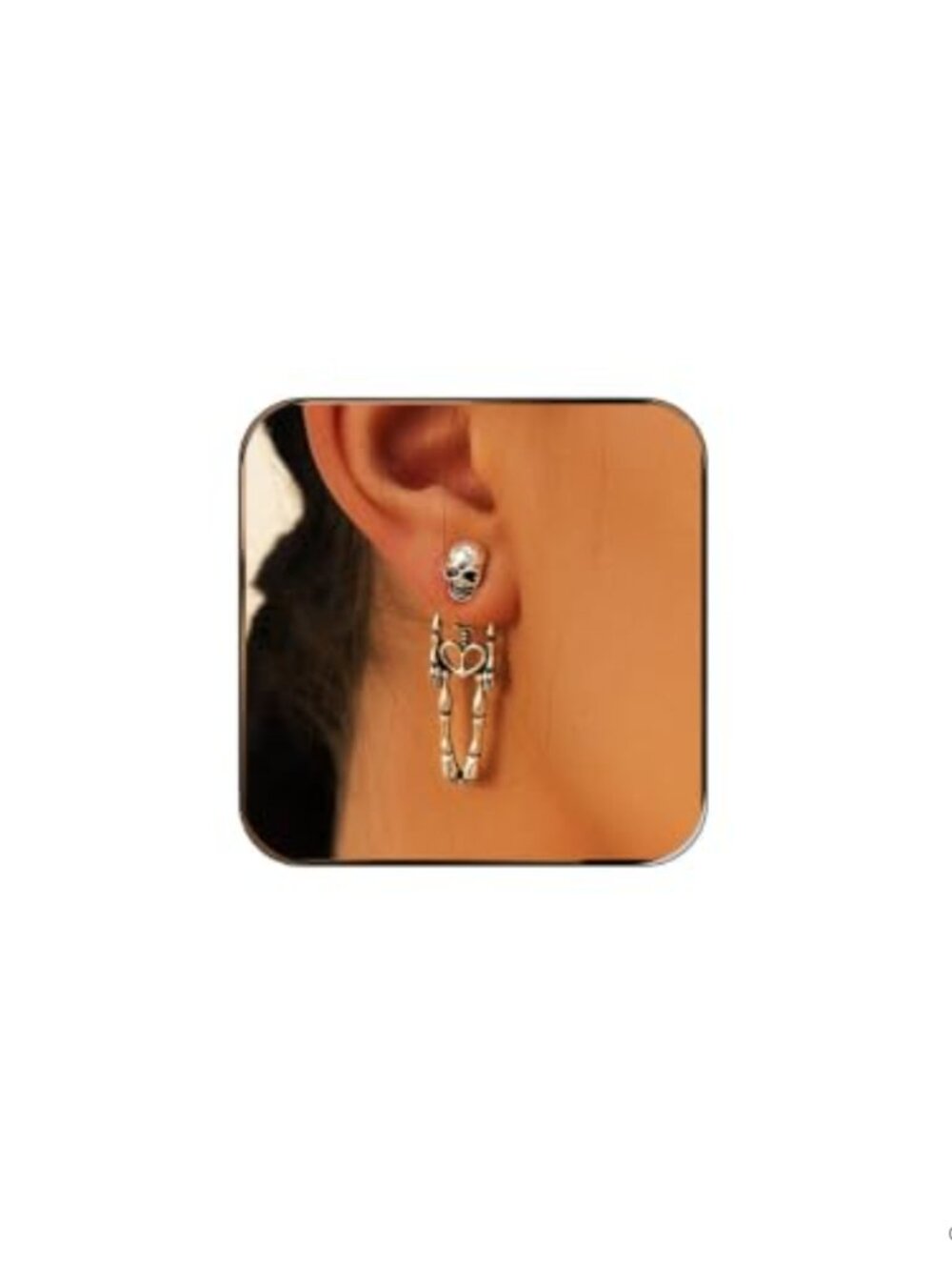Gothic Halloween Dangle Earrings Alloy Skull Pumpkin Bat Ghost Drop